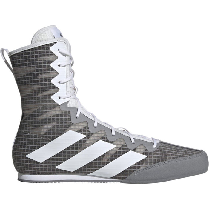 Adidas Box Hog 4 Boxing Shoes Boots Grey White Lace Up