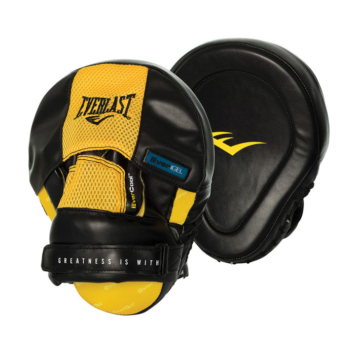 Everlast Precision Punch Mitts Focus Pads - Black / Yellow - Focus Pads - MMA DIRECT