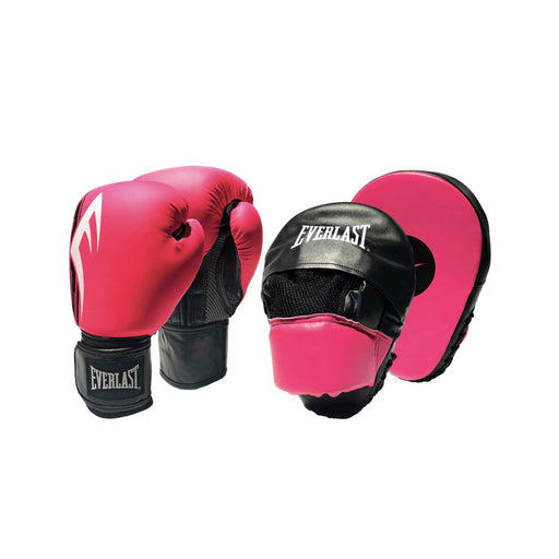 Everlast Power Boxing Gloves + Focus Pads Mitt Combo Kit - 10oz - Focus Pads - MMA DIRECT