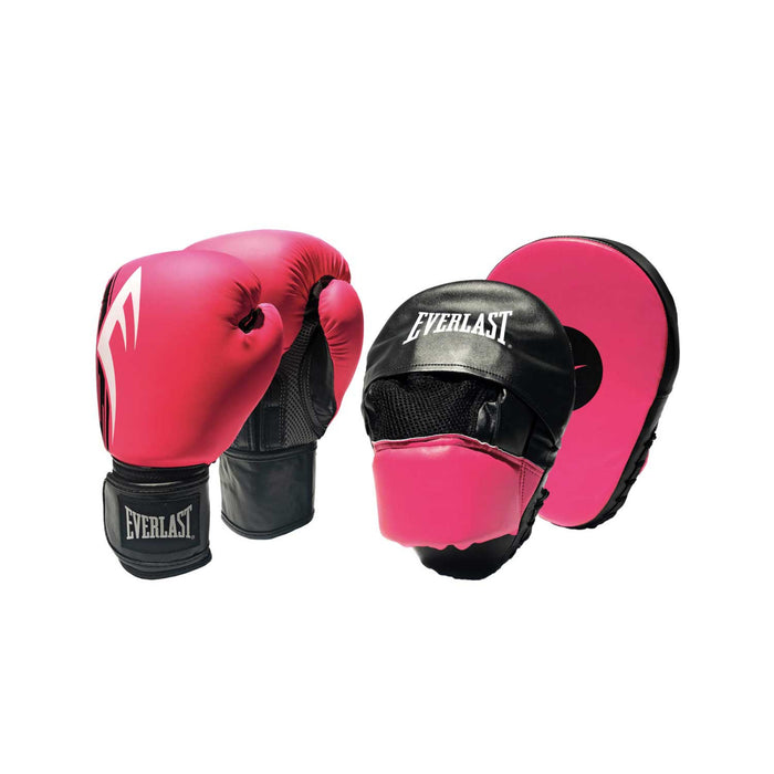 Everlast Power Boxing Gloves + Focus Pads Mitt Combo Kit - 10oz - Focus Pads - MMA DIRECT