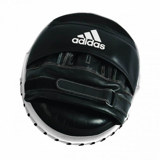Adidas Ultimate Classic Leather Focus Pads PAIR - Black / White - Focus Pads - MMA DIRECT