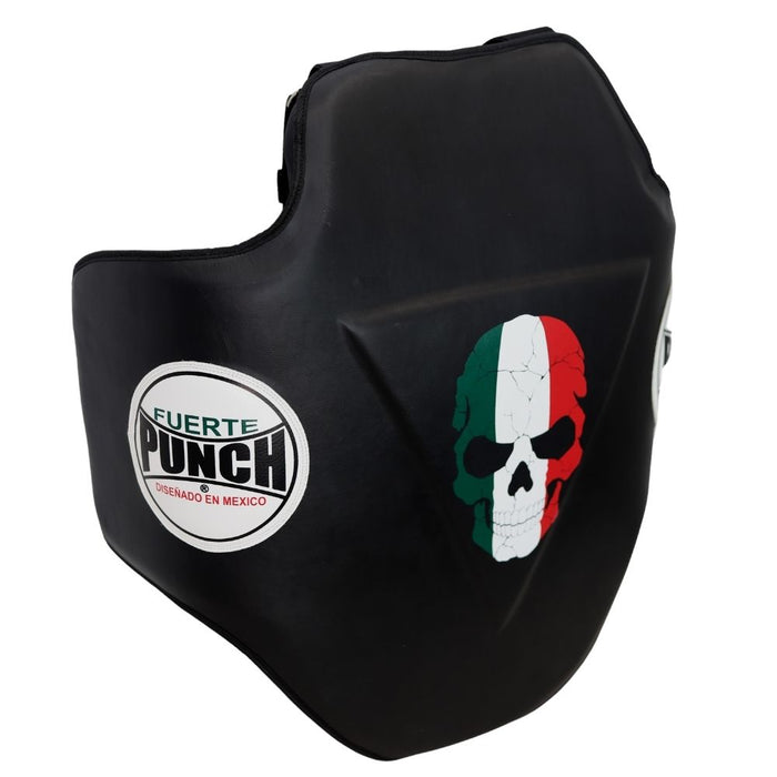 Punch Day Of The Dead Mexican Chest Guard - Black - Boxing Chest & Belly Guards - MMA DIRECT