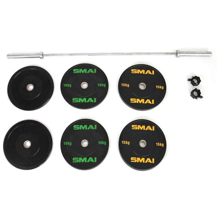 SMAI - 60kg Classic Lifter's Package - Olympic Bumper Plates - MMA DIRECT