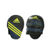 Adidas Speed Training Focus Mitts Punch Pads Black & Yellow - Focus Pads - MMA DIRECT