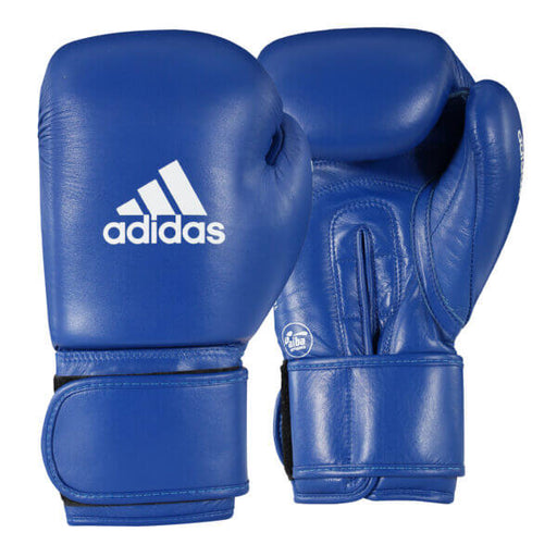 Adidas Leather Boxing Gloves 10oz 12oz Blue Red AIBA Approved - Boxing Gloves - MMA DIRECT