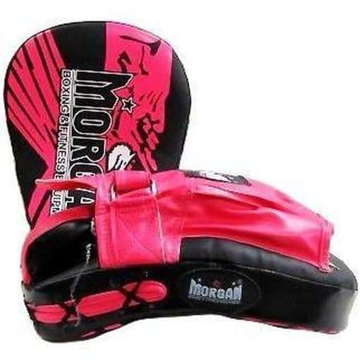 Morgan BKK Ready Boxing Focus Pads Mitts Hand Targets Set (PAIR) Pink / Green - Focus Pads - MMA DIRECT