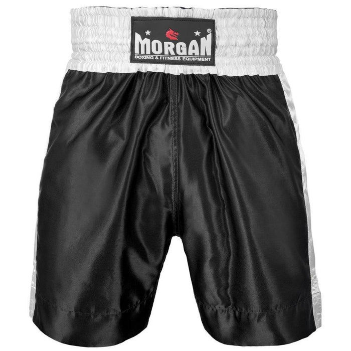 Morgan Boxing Shorts Heavy Satin Red Blue Black - Boxing Shorts - MMA DIRECT