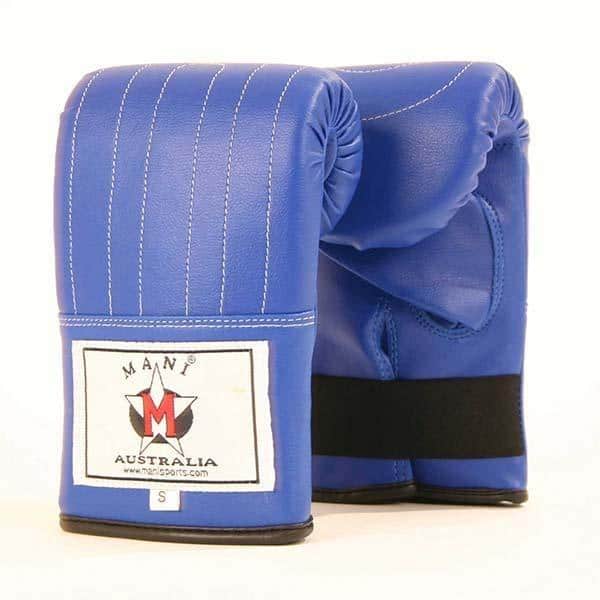 Mani Blue Leatherette Bag Mitts Training Gloves - Bag Mitts - MMA DIRECT