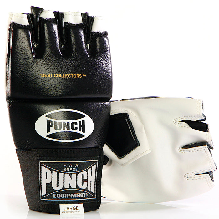 PUNCH Debt Collectors MMA Mitts Bag Cut Finger Training Gloves - MMA Gloves - MMA DIRECT