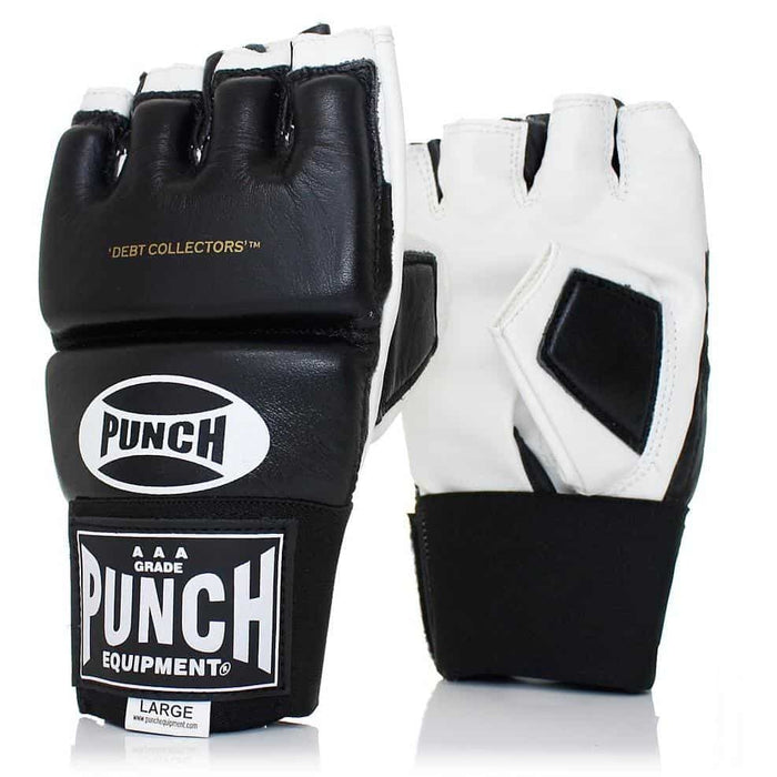 PUNCH Debt Collectors MMA Mitts Bag Cut Finger Training Gloves - MMA Gloves - MMA DIRECT