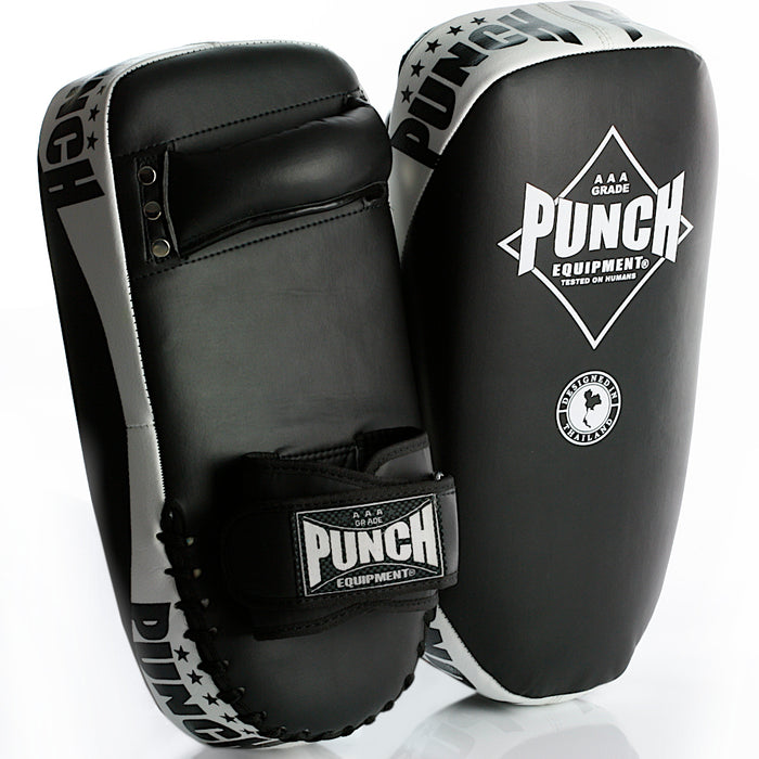 Punch Black Diamond PRECISION Muay Thai Pads - Black - Thai Pads - MMA DIRECT