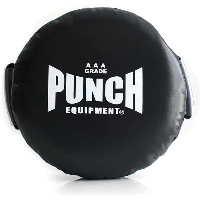 Deluxe Lightweight Punch Black Round Boxing Pad / Shield – Foam Filled 1kg AAA Rated - Round Punch Shields - MMA DIRECT
