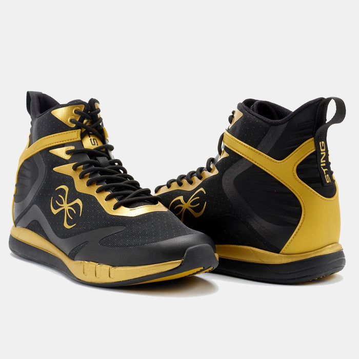 Sting Viper 2.0 Lightweight Premium Boxing Shoes - Black / Gold