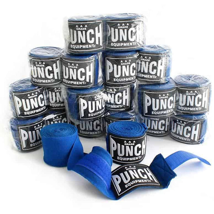 10x PUNCH AAA Stretch Boxing Handwraps 4M Bulk Pack - Wraps & Inners - MMA DIRECT