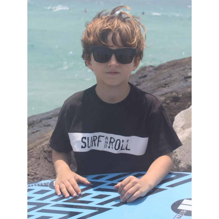 Surf N Roll Black Tee – Kids -  - MMA DIRECT