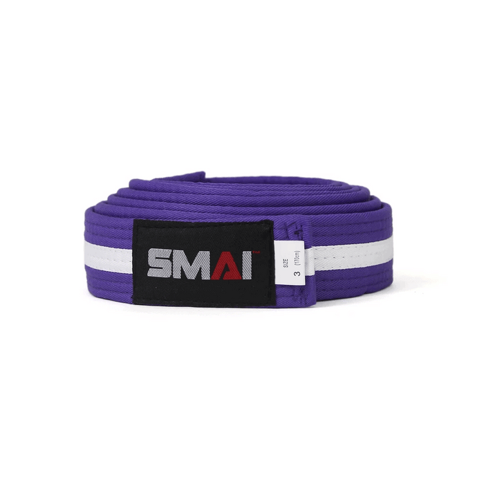 SMAI - Belt - White Stripe - Boxing - MMA DIRECT