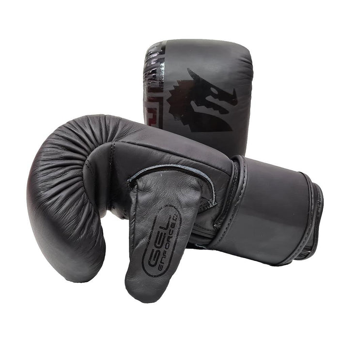 Morgan B2 Bomber Leather Boxing Bag Mitts - Black - Bag Mitts - MMA DIRECT