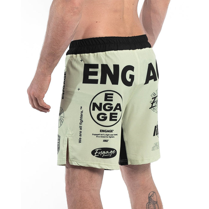 Engage Billboard MMA Grappling Shorts - Sand - MMA / K1 Shorts - MMA DIRECT