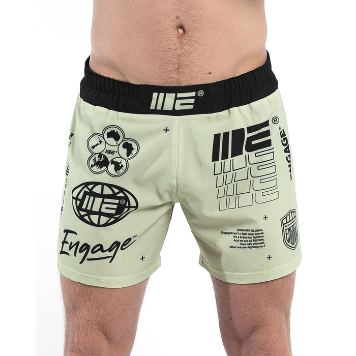 Engage Billboard MMA Hybrid Shorts - Sand - MMA / K1 Shorts - MMA DIRECT