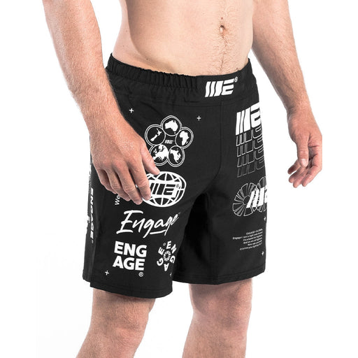 Engage Billboard MMA Grappling Shorts - Black - MMA / K1 Shorts - MMA DIRECT