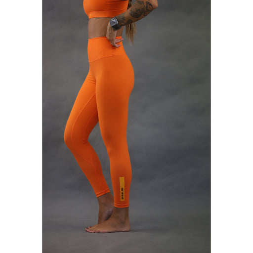 Braus Womens Warrior High Rise Full Length Compression Pants – Orange - Pants - MMA DIRECT