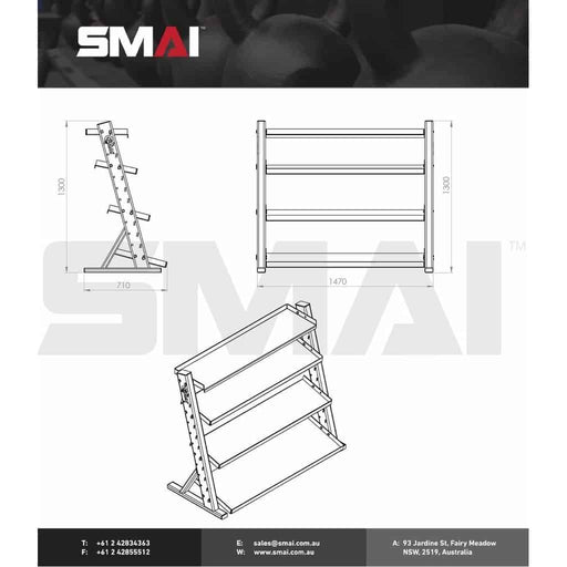 SMAI - Hybrid Storage Rack - Kettlebells & Storage - MMA DIRECT