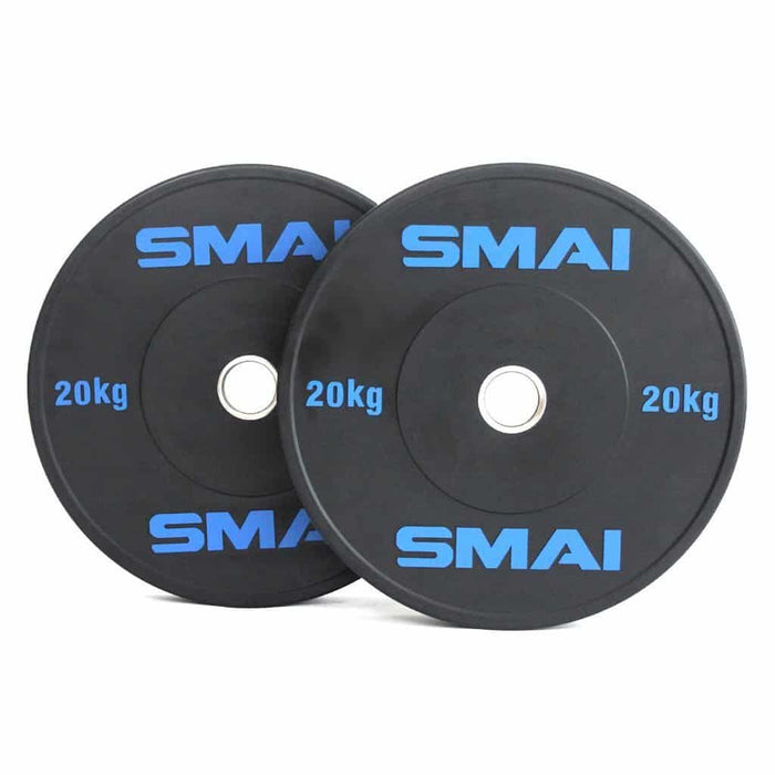 SMAI - HD Bumper Plates Set - 5 pairs of 20kg (200kg) - Olympic Bumper Plates - MMA DIRECT
