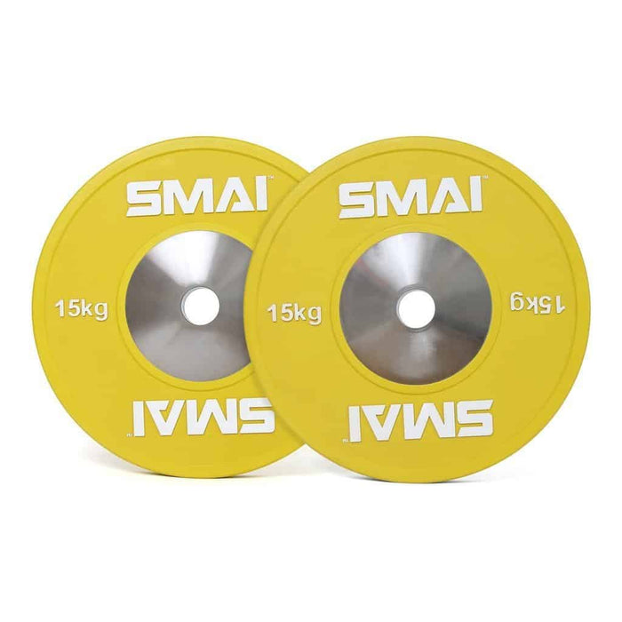 SMAI - Competition Bumper Plate 15kg (PAIR) - Olympic Bumper Plates - MMA DIRECT