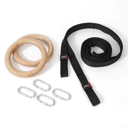 SMAI - Wooden Gym Rings - Easy Straps - Suspension Trainers & Power Gym Rings - MMA DIRECT