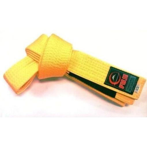 FUJI Kids Jiu-Jitsu Yellow Belt BJJ 100% Cotton Premium Quality - Martial Arts Belts - MMA DIRECT