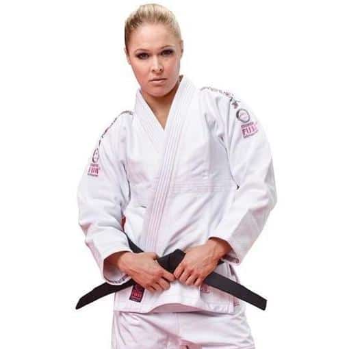 FUJI Blossom Womens Jiu-Jitsu Gi White 100% Cotton Tapered IBJJF Approved - BJJ Gi - MMA DIRECT