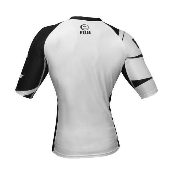 FUJI Freestyle IBJJF Approved Short Sleeve Rash Guard White MMA BJJ Thai - Boxing Shirt - MMA DIRECT