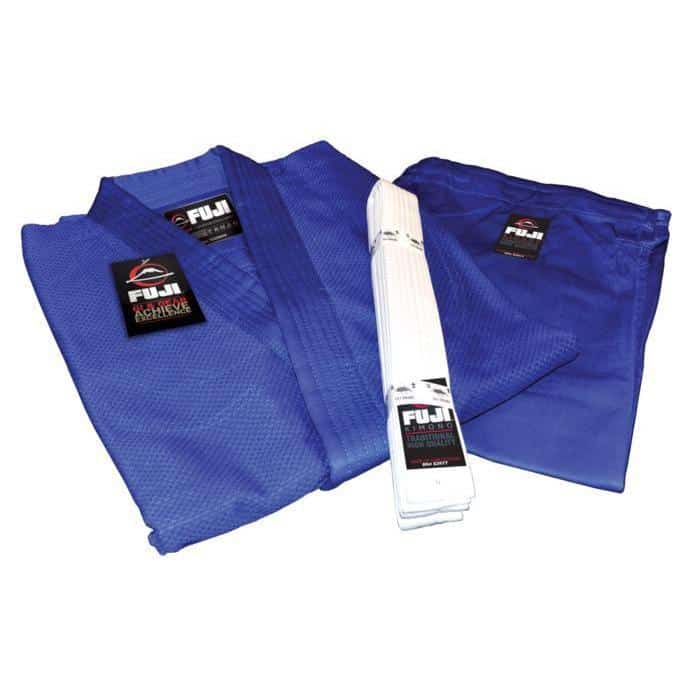 FUJI Kids Single Weave Judo Gi Blue Tough Durable Jacket & Pants - BJJ Gi - MMA DIRECT