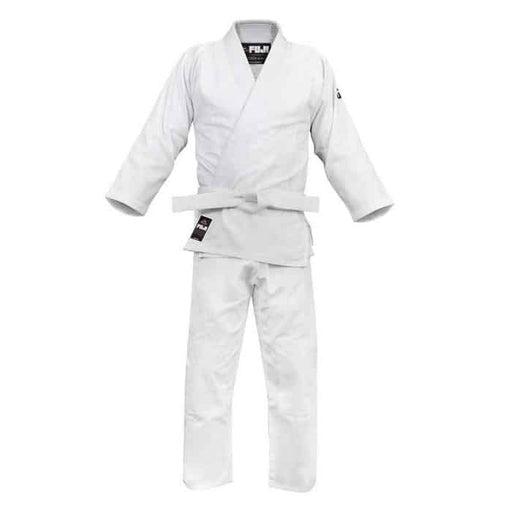 FUJI Competition Double Judo Gi White Tough Jacket & Pants Heavy Duty - BJJ Gi - MMA DIRECT