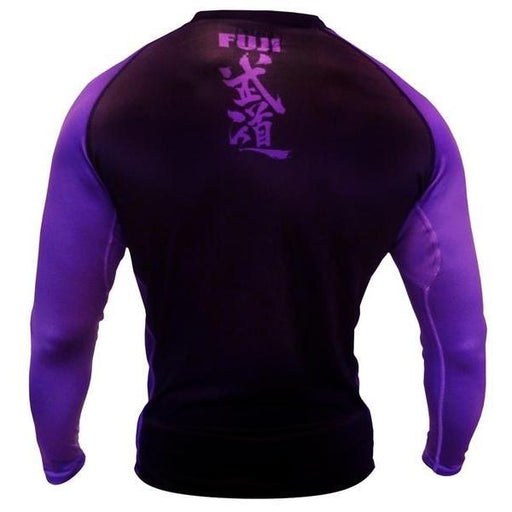FUJI IBJJF Approved Long Sleeve Rash Guard Purple MMA BJJ Thai - Rash Guards - MMA DIRECT