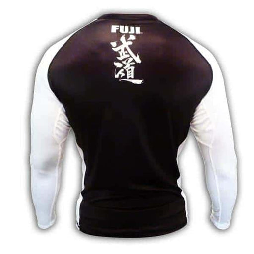 FUJI IBJJF Approved Long Sleeve Rash Guard White MMA BJJ Thai - Rash Guards - MMA DIRECT