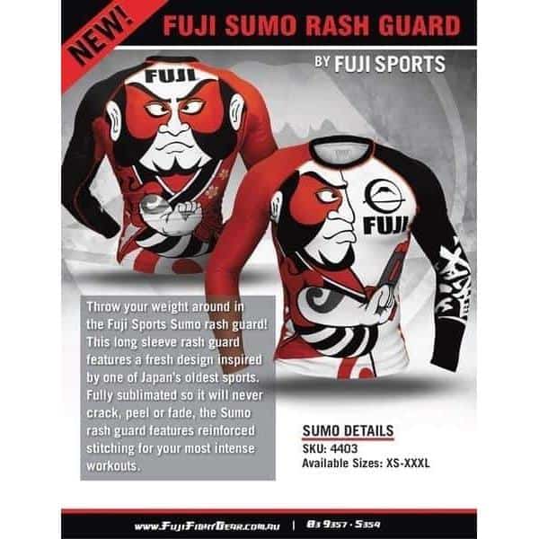 FUJI Sumo Rash Guard Long Sleeve MMA BJJ Thai Workout Gear - Boxing Shirt - MMA DIRECT