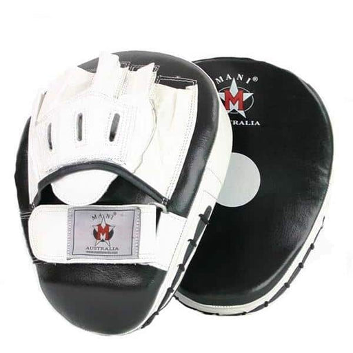 Mani Deluxe Leather Curved Focus Pad Boxing MMA Training MFP-105 - Focus Pads - MMA DIRECT