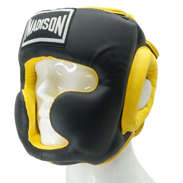 Madison Deluxe Full Face Headguard - Yellow Boxing - Boxing Headguards - MMA DIRECT