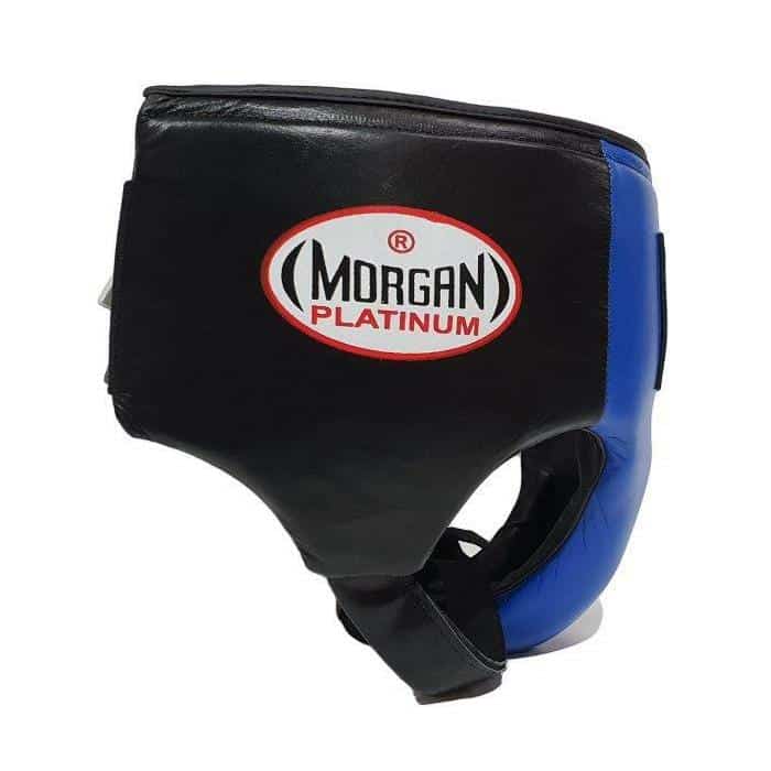Morgan Platinum Leather Abdo Groin Guard Pad Protector [Blue/Red] Boxing / MMA - Groin Guard - MMA DIRECT