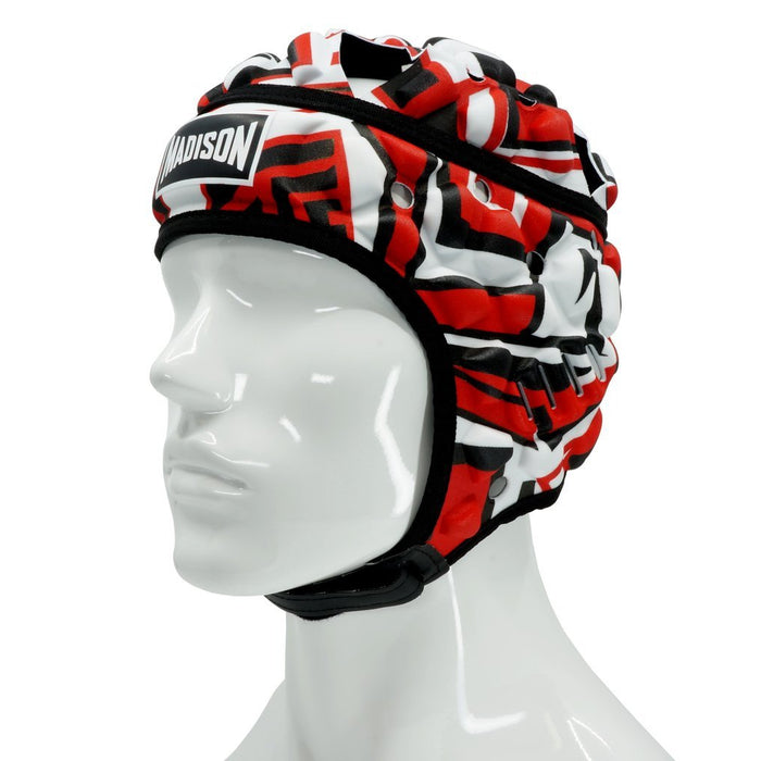 Madison Graffiti Headguard - Red/black Rugby League NRL - Rugby League Headguards - MMA DIRECT