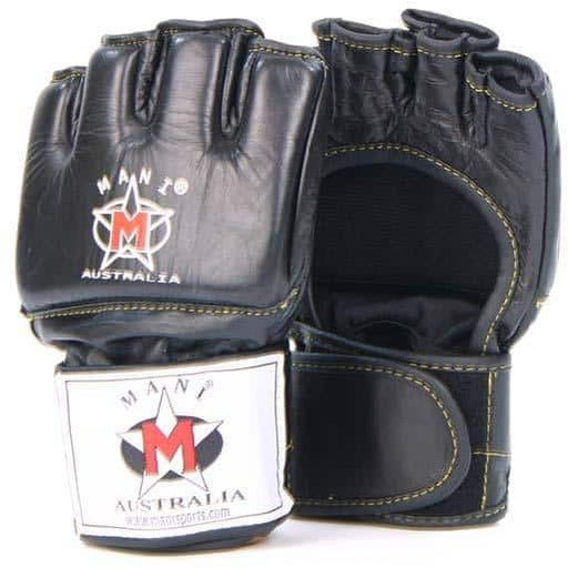 Mani MMA Leather Grappling Gloves Sparring / Training Gloves Flat Padding - MMA Gloves - MMA DIRECT