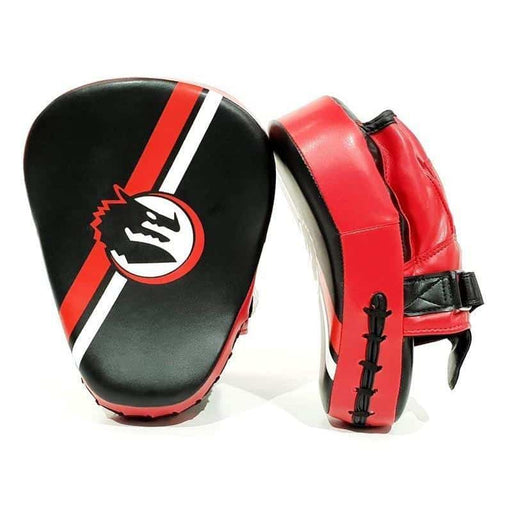 Morgan Classic All Purpose Pre-Bent Focus Pads (PAIR) White / Pink / Red - Focus Pads - MMA DIRECT