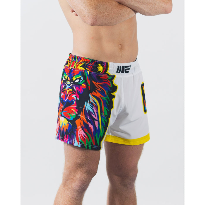 Engage Higher Lion MMA Hybrid Shorts White - #REF! - MMA DIRECT