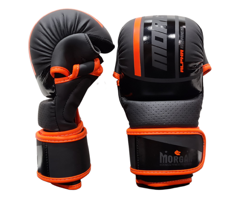 Morgan Alpha Series MMA Sparring Training Gloves - Black