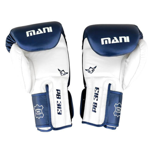 Mani Muay Thai Leather Boxing Gloves - Blue - Thai Gloves - MMA DIRECT