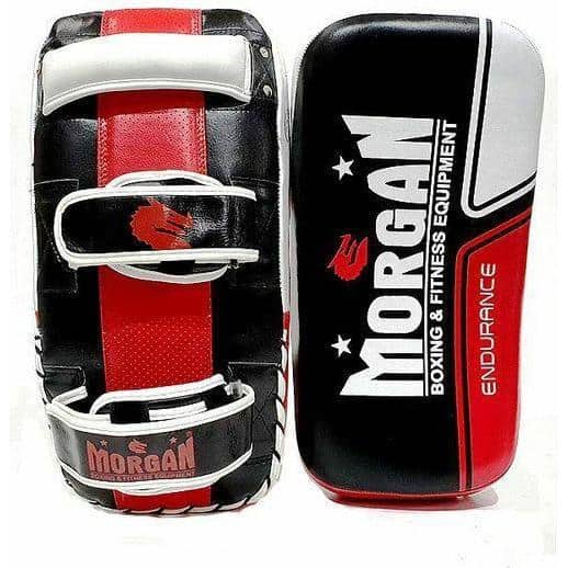 Morgan Endurance Gel Leather Curved Thai Pads (PAIR) - Protective Equipment - MMA DIRECT