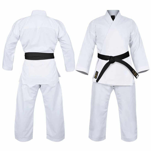 Yamasaki Gold Deluxe Brushed Canvas Karate Uniform - 14oz (White) - Karate Gi - MMA DIRECT