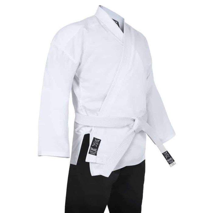 Yamasaki Pro Salt & Pepper Karate Uniform (10oz) Black & White + Belt - Karate Gi - MMA DIRECT