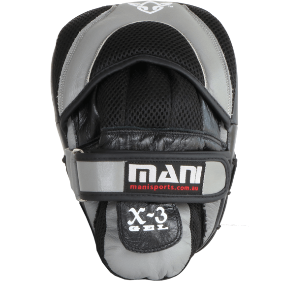 Mani Pro Gel Leather Curved Focus Pad Boxing MMA Muay Thai Training MFP-500 - Focus Pads - MMA DIRECT